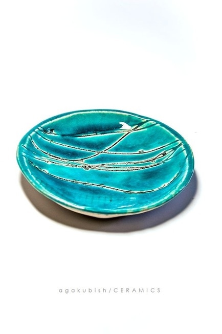 ceramiczny talerzyk BLUEline by agakubish